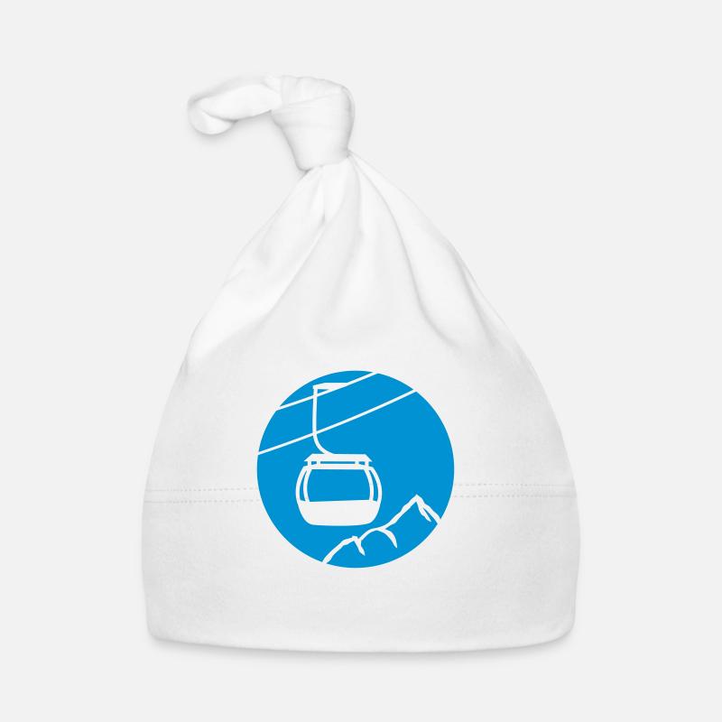 kreis rund logo schwebebahn eine einzelne gondelba Baby Bio-Mütze