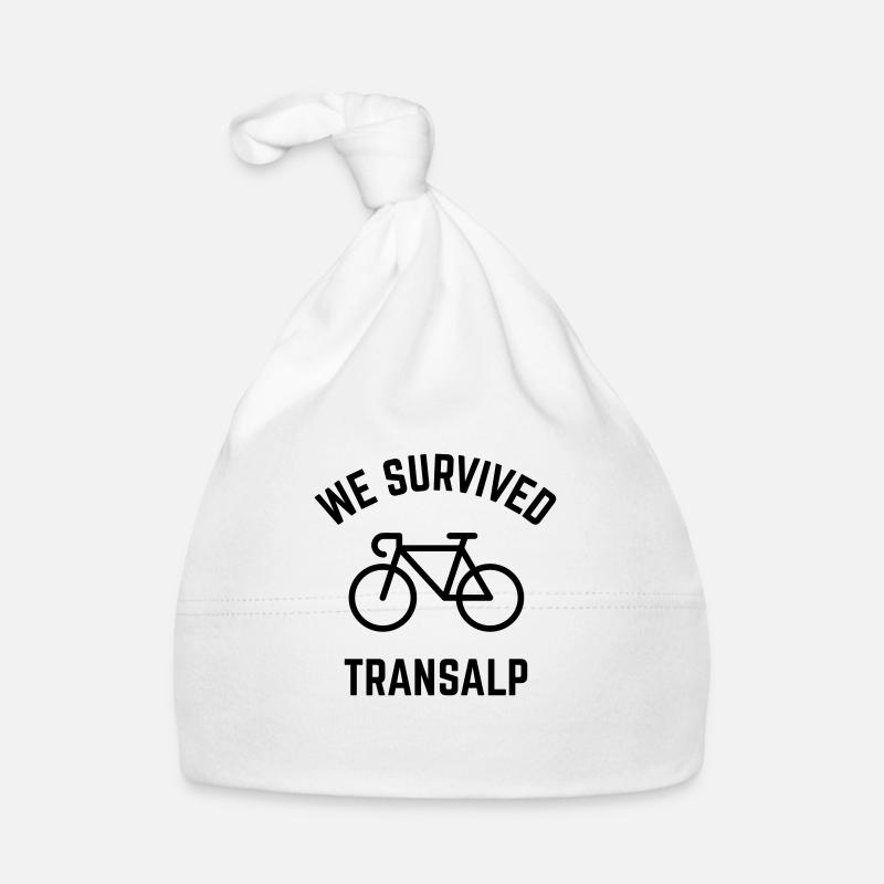 We Survived Transalp (Alps / Racing Bike) Organic Baby Cap