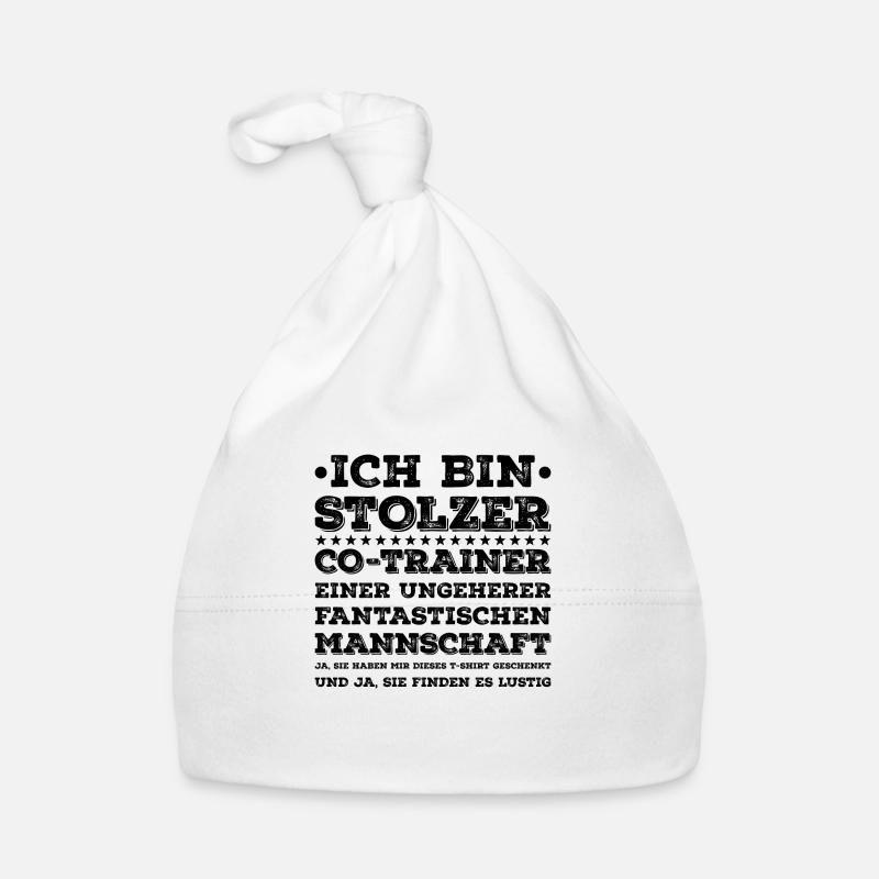 Ich bin Stolzer co-Trainer einer Mannschaft - Baby Bio-Mütze - Weiß