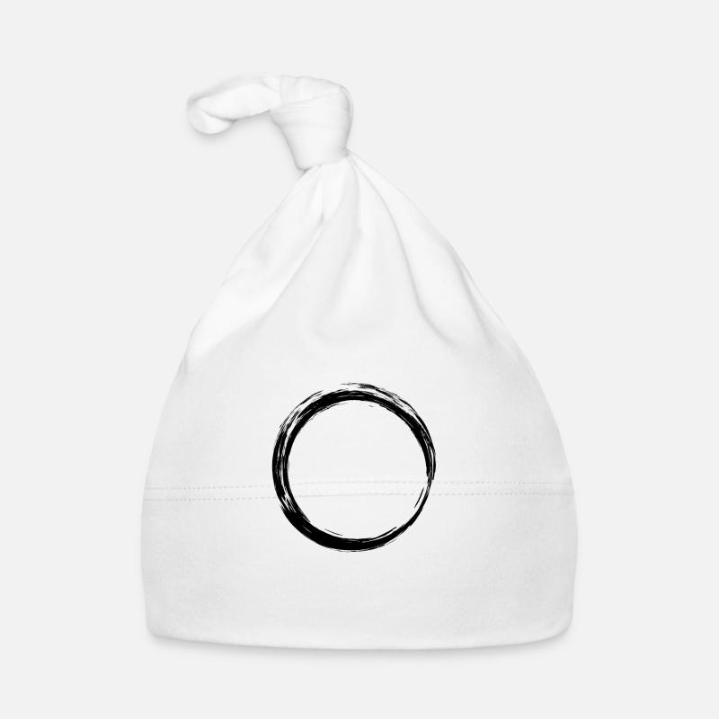 Circle symbol design black Organic Baby Cap