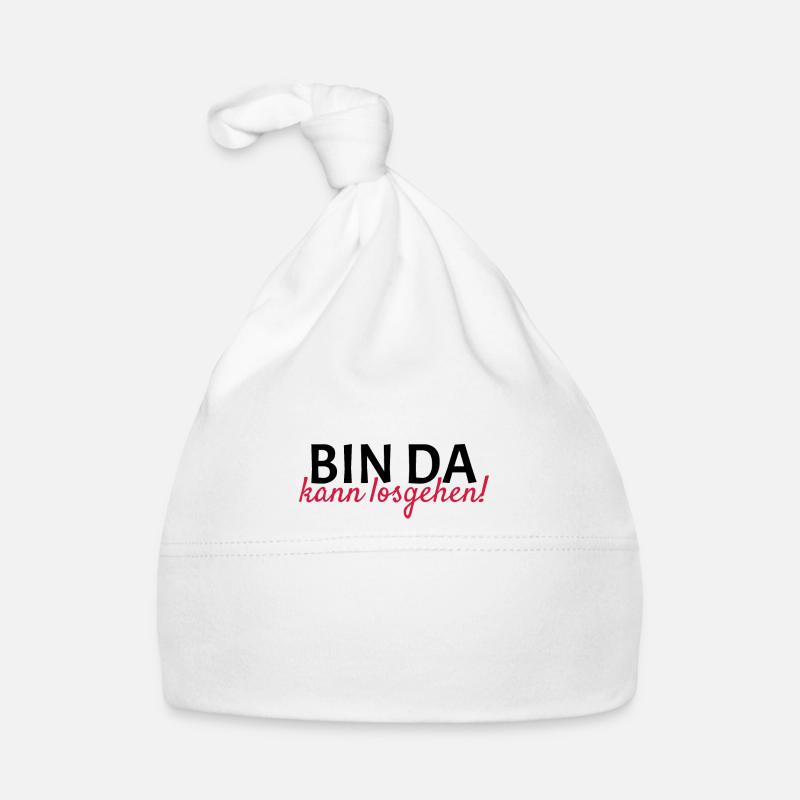 Bin da Kann losgehen Baby Bio-Mütze