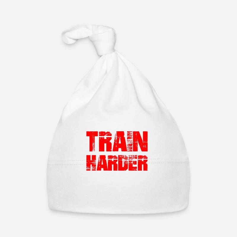 train harder Baby Bio-Mütze