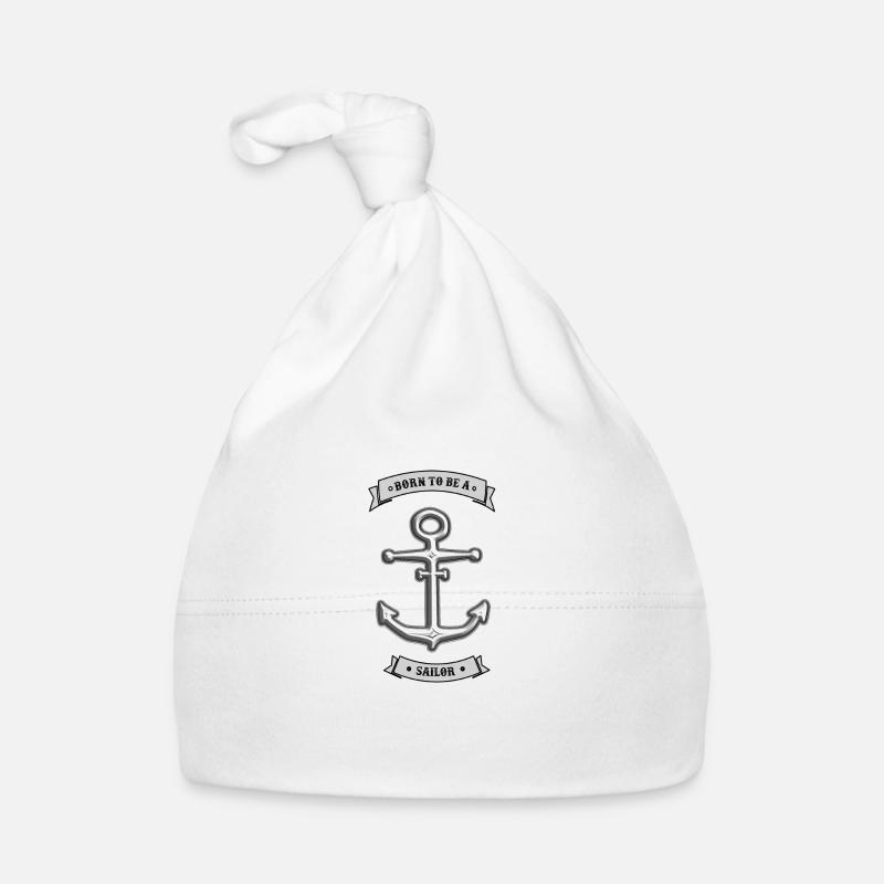 Sailor Born to be a Sailor anchor Organic Baby Cap