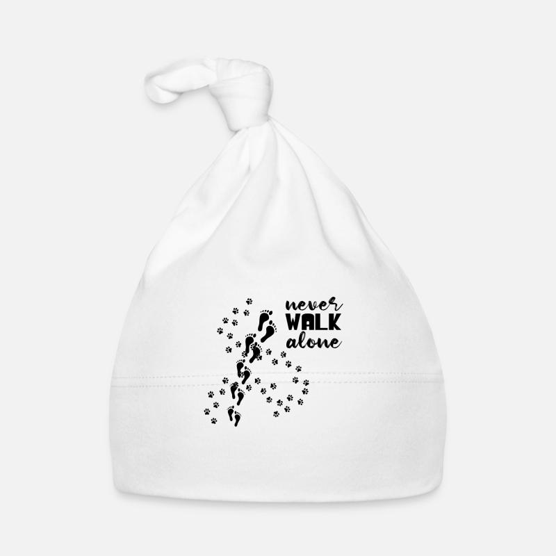 Chemise pour chien Never Walk Alone - Bonnet bio Bébé - blanc