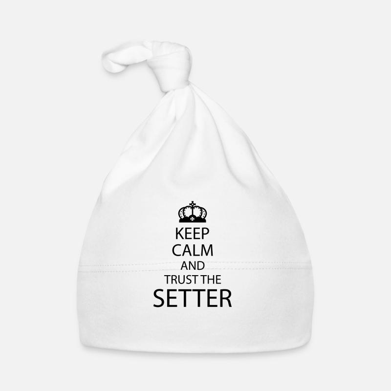 Keep Calm and trust the Setter Volleyball Geschenk Baby Bio-Mütze
