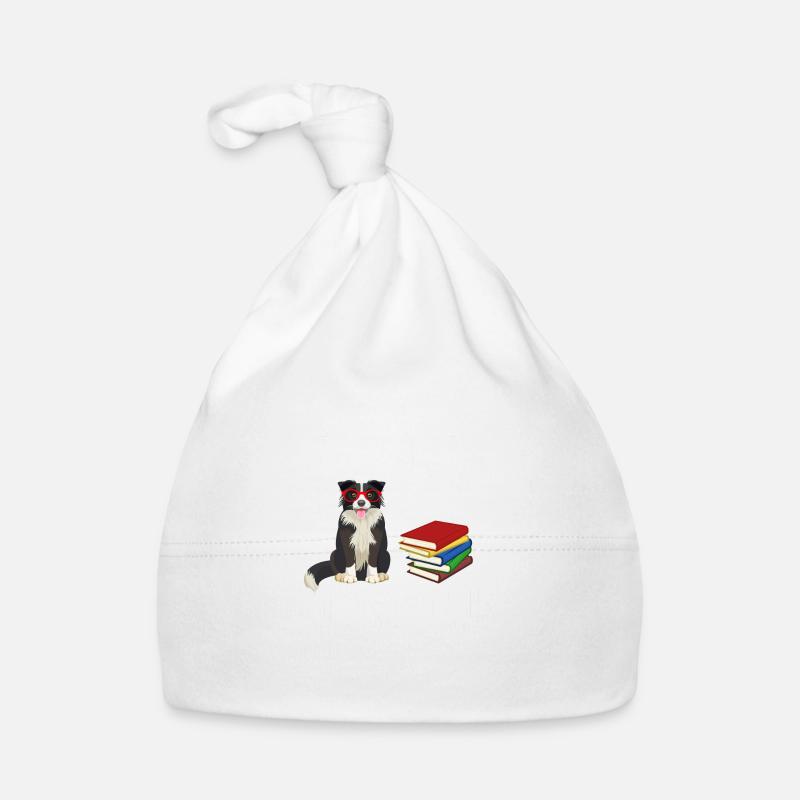 Border Collie - Bonnet bio Bébé - blanc