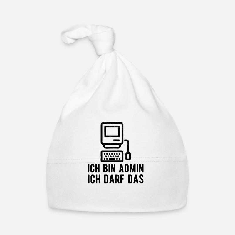 Ich bin Admin ich darf das Sysadmin Geschenk Baby Bio-Mütze