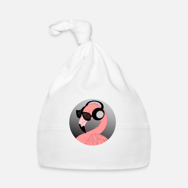 Flamingo avec lunettes de soleil et casque Bonnet bio Bébé