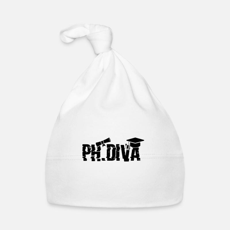 Phd Diva Phdiva Abschluss Geschenk - Baby Bio-Mütze - Weiß