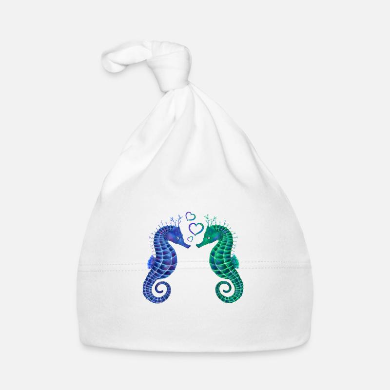 Chevaux de mer - Amour Bonnet bio Bébé