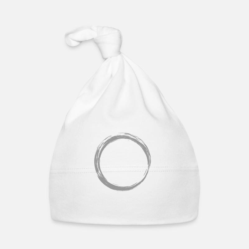 Circle symbol design gray Organic Baby Cap