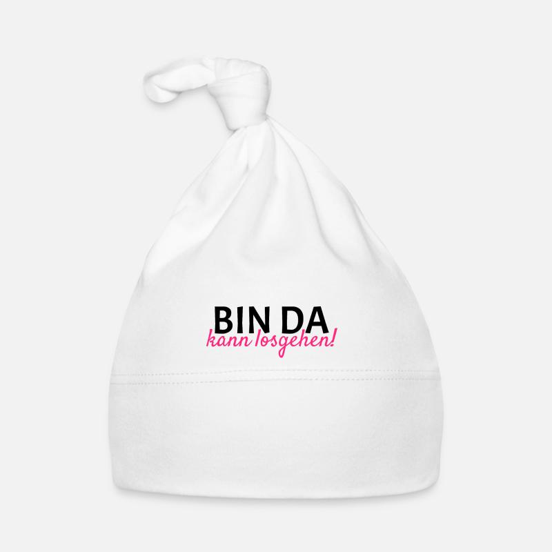 Bin da Kann losgehen Baby Bio-Mütze