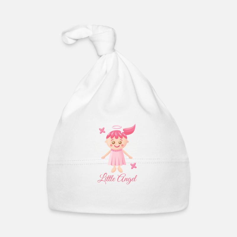 Petit ange - Bonnet bio Bébé - blanc