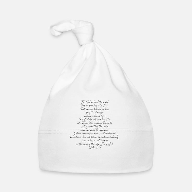 Bibelvers Jesus Baby Bio-Mütze