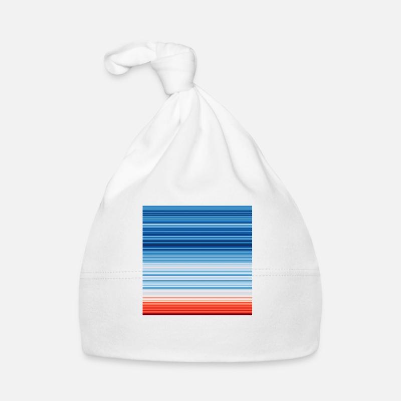 Warming Stripes | Scientists for Future - Bonnet bio Bébé - blanc