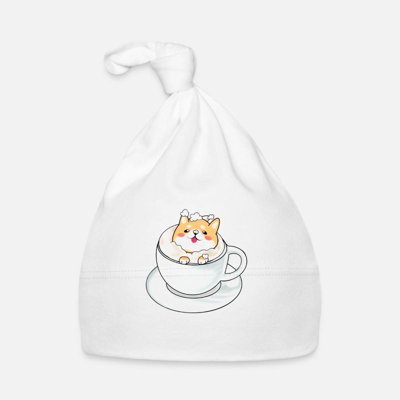 CappuccINU - Bonnet bio Bébé - blanc