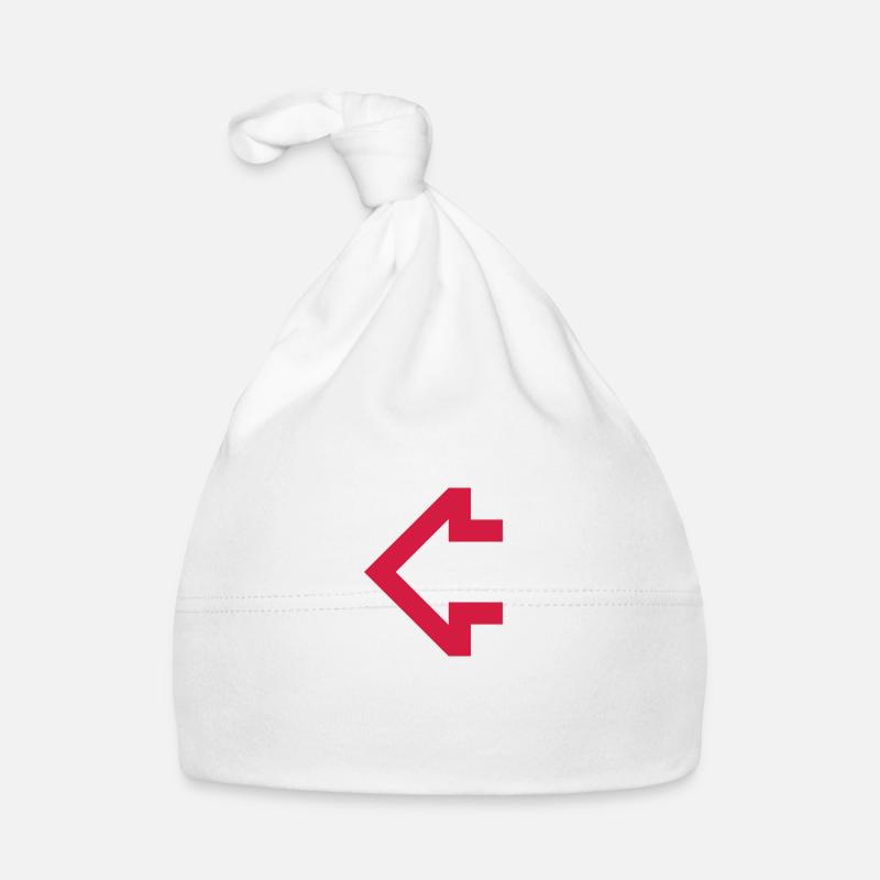Flèche rouge à gauche Bonnet bio Bébé