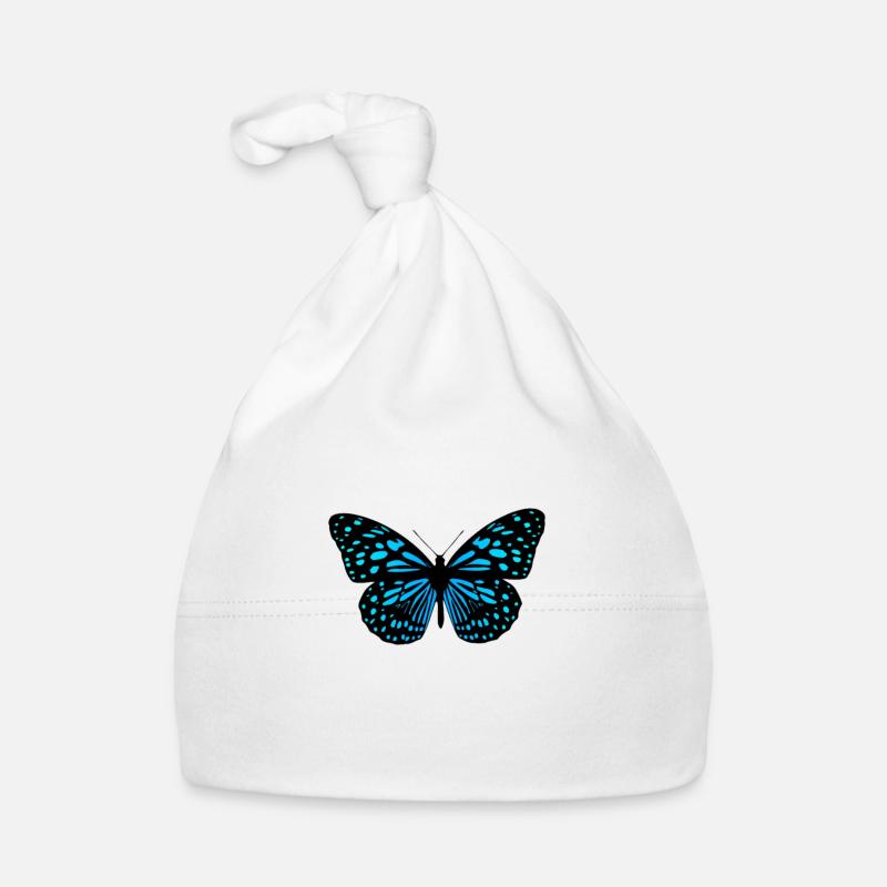 Schmetterling blau Baby Bio-Mütze