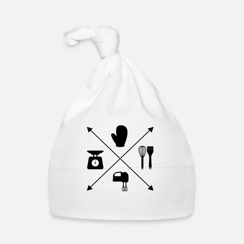 Backen - Baby Bio-Mütze - Weiß