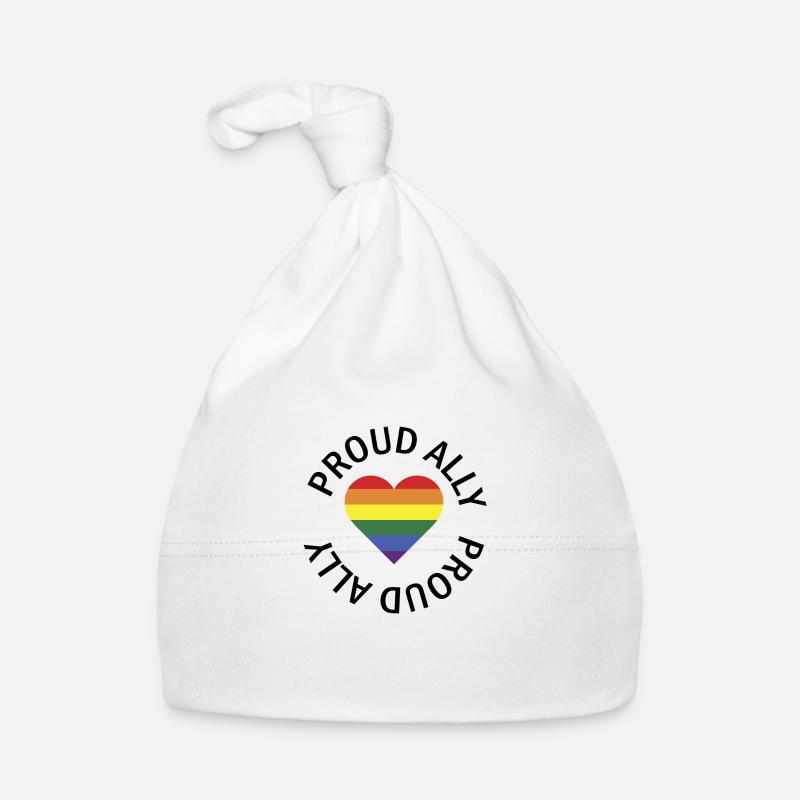 Proud Ally Herz lgbt Pride Month Geschenk Baby Bio-Mütze