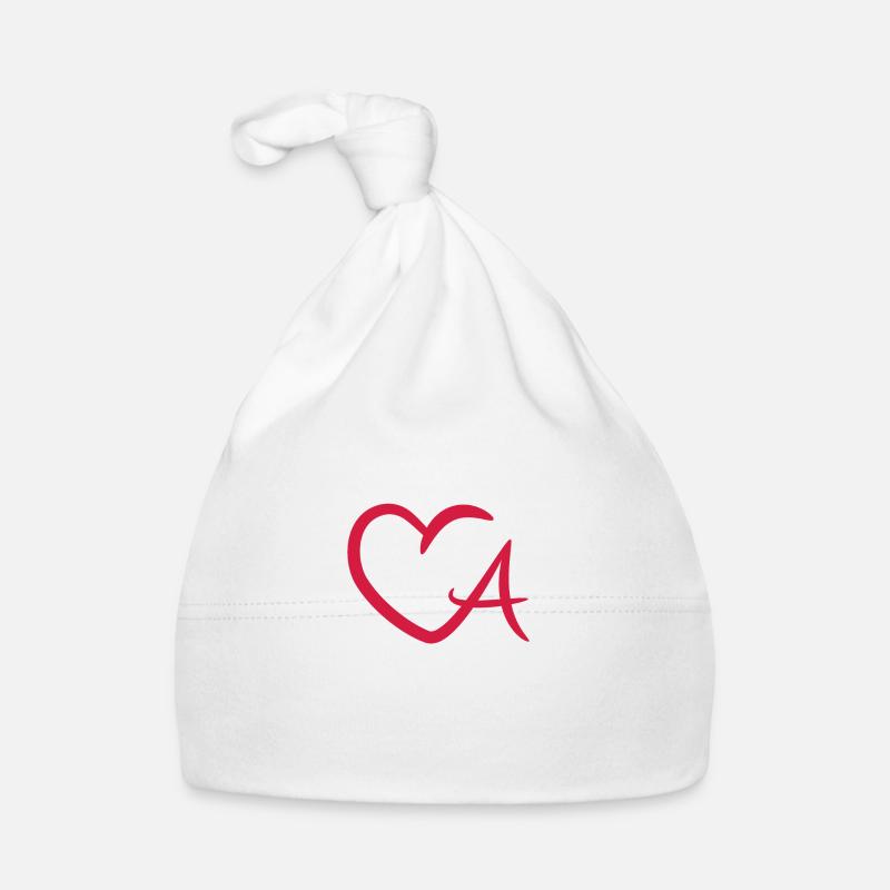 Herz Symbol Buchstabe A Baby Bio-Mütze