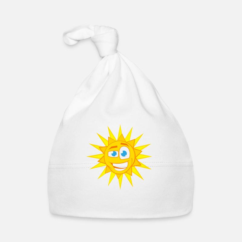 Soleil rayons de soleil d'été - Bonnet bio Bébé - blanc