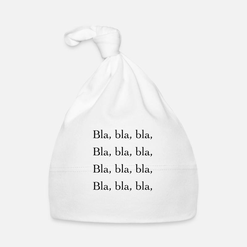 Blah, blah, blah, - Organic Baby Cap - white