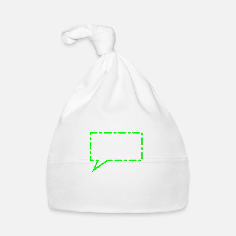 Sprechblase in Grün Baby Bio-Mütze