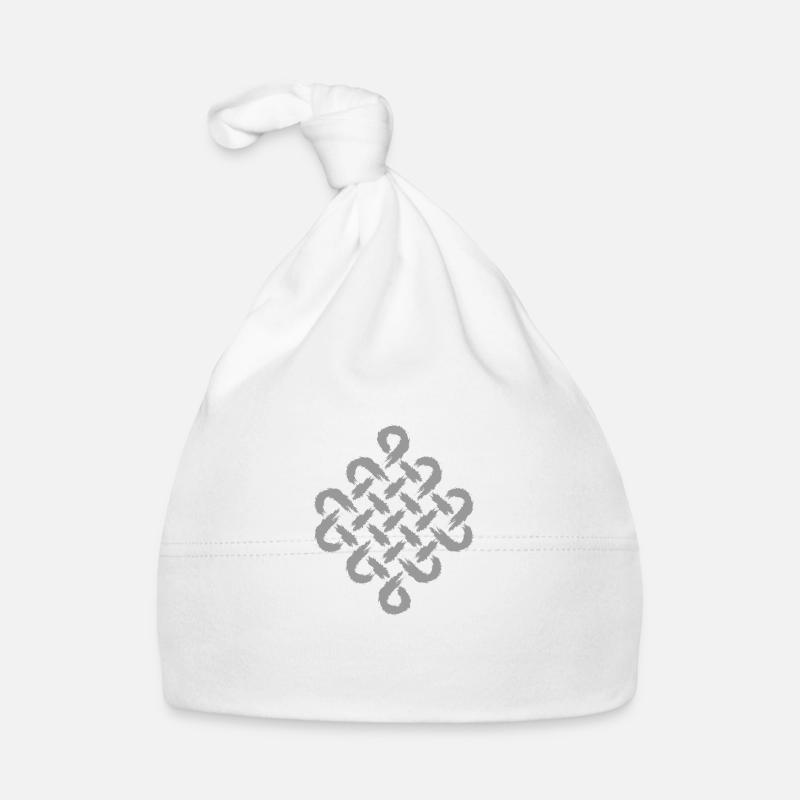 Infinity symbol celtic symbol brush gift - Bonnet bio Bébé - blanc