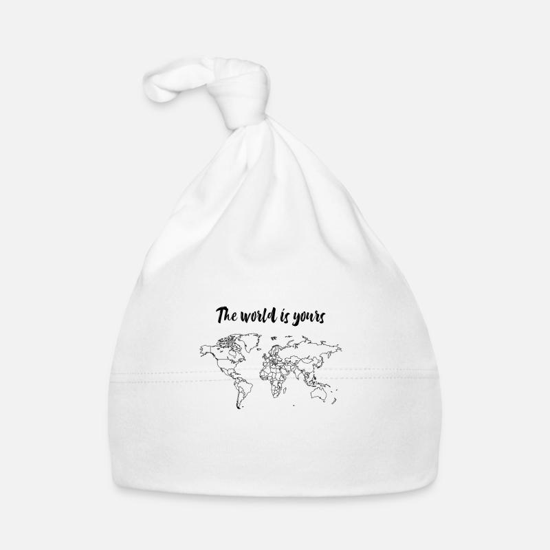 world map Organic Baby Cap