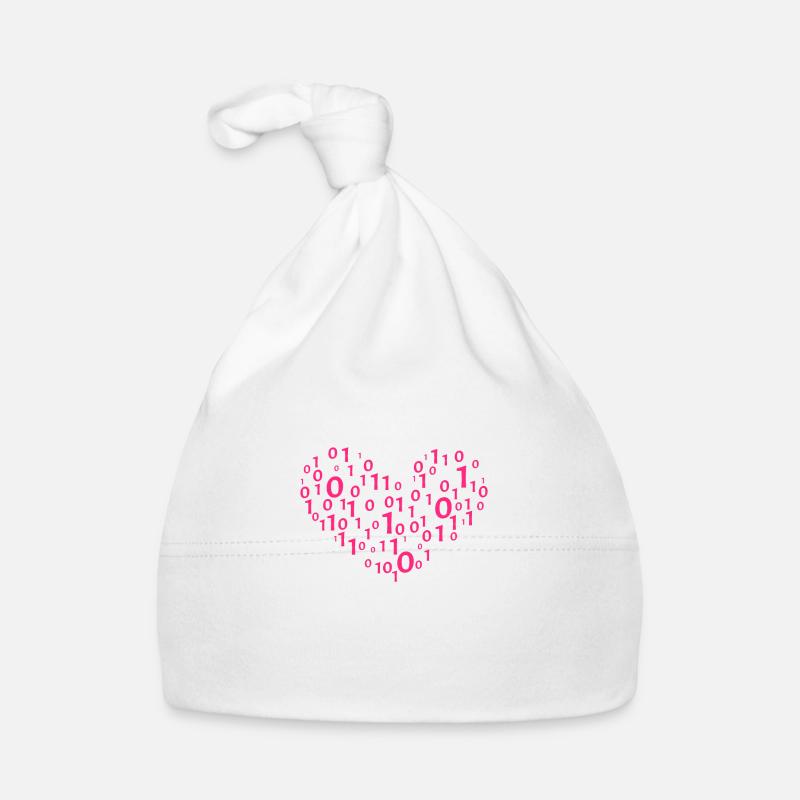 Cadeau de codage de coeur informatique Bonnet bio Bébé