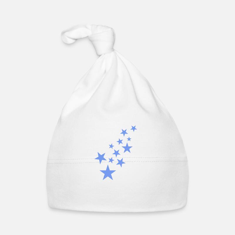 Stern Sternchen Muster Blau Baby Bio-Mütze