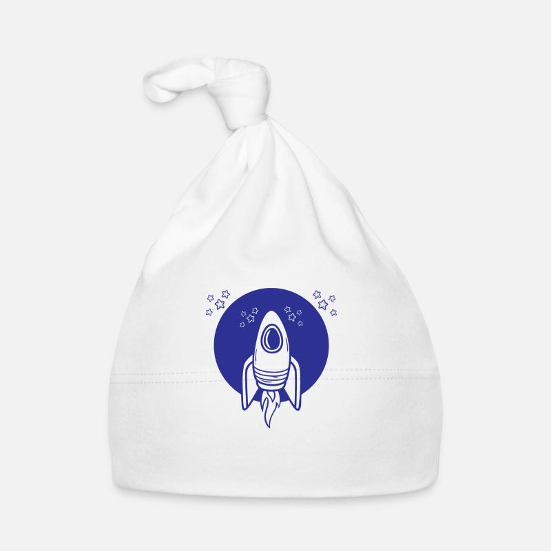 Art cosmos astronomy space rocket Organic Baby Cap