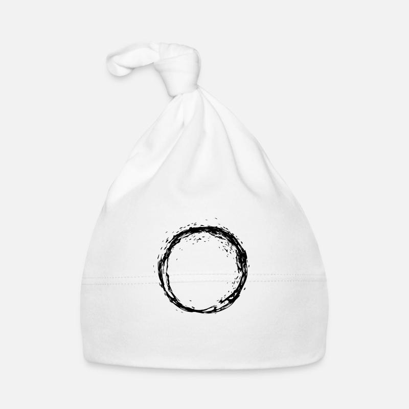 Circle black Organic Baby Cap