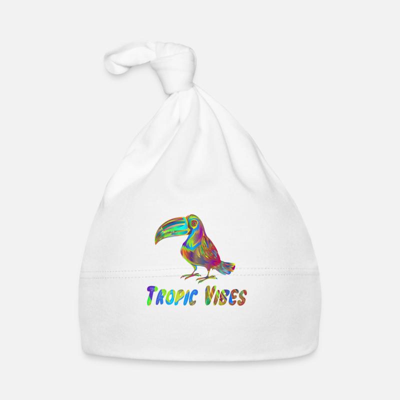 Tropic Vibes | Oiseau toucan de vacances dans les Caraïbes Bonnet bio Bébé