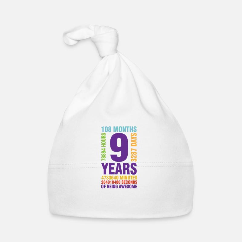 Neuf ans anniversaire sort cadeau Bonnet bio Bébé
