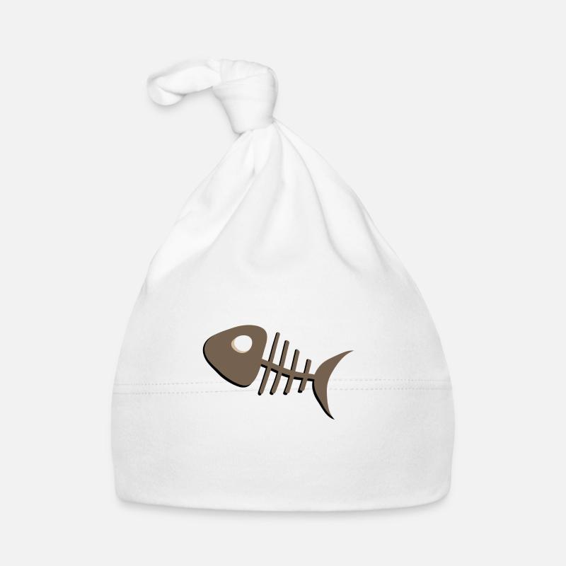 Fischgräte - Baby Bio-Mütze - Weiß