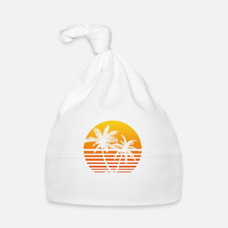 Palm Sunset Baby Bio-Mütze