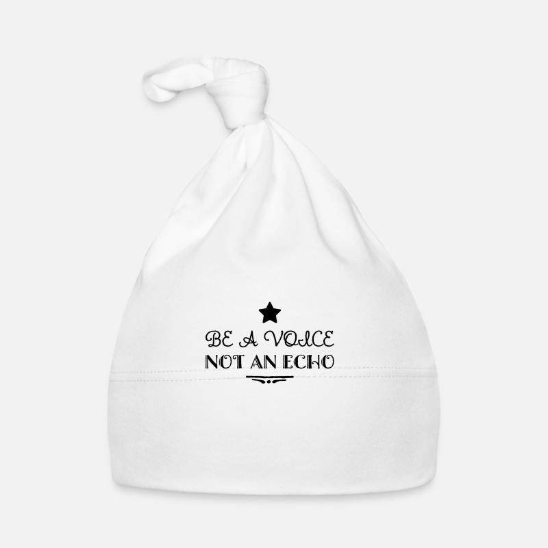 sois une voix, pas un écho Bonnet bio Bébé