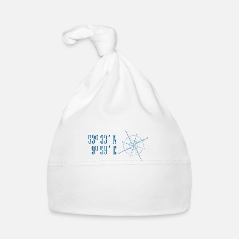 Hamburg gift coordinates Organic Baby Cap