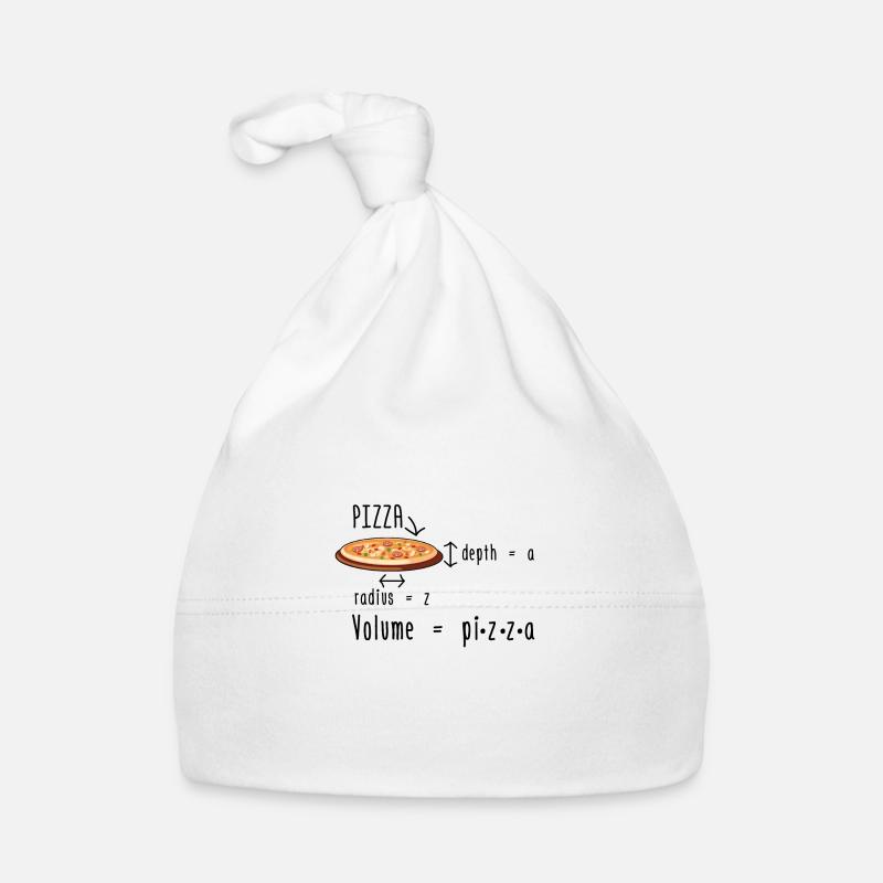 Mathematiker Pizza | Mathe Mathematik Geschenkidee - Baby Bio-Mütze - Weiß
