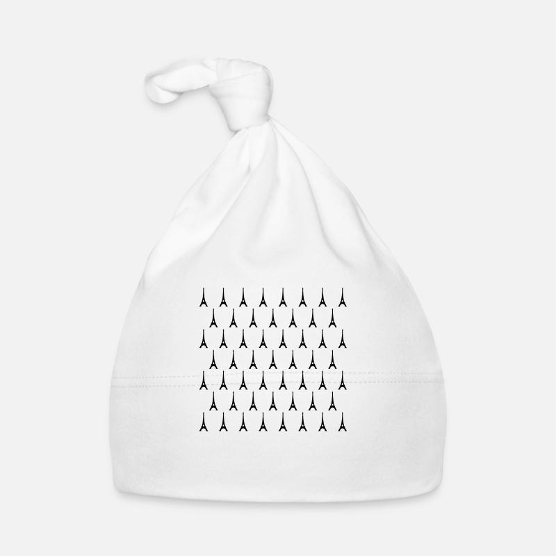 Eiffelturm - Baby Bio-Mütze - Weiß
