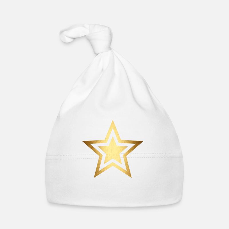Stern gold Baby Bio-Mütze