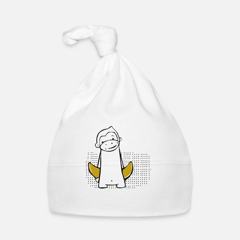 Monkey with banana Organic Baby Cap