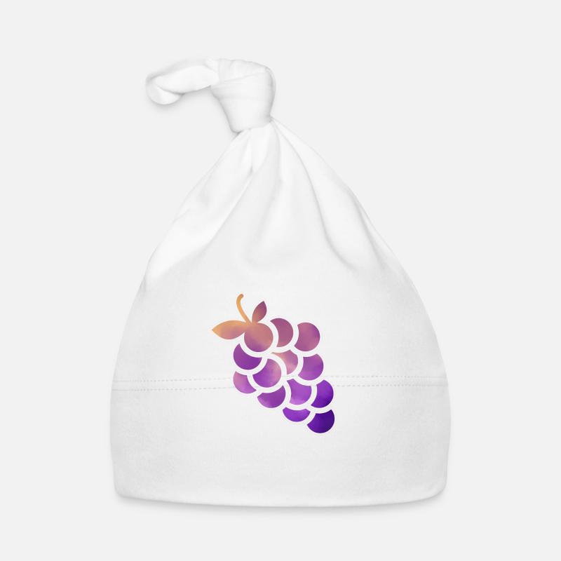 grain de raisin - Bonnet bio Bébé - blanc