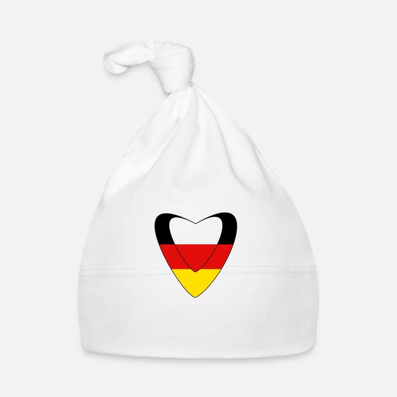 Deutsch-Pole Polen deutsch-polnisch Herz Geschenk Baby Bio-Mütze