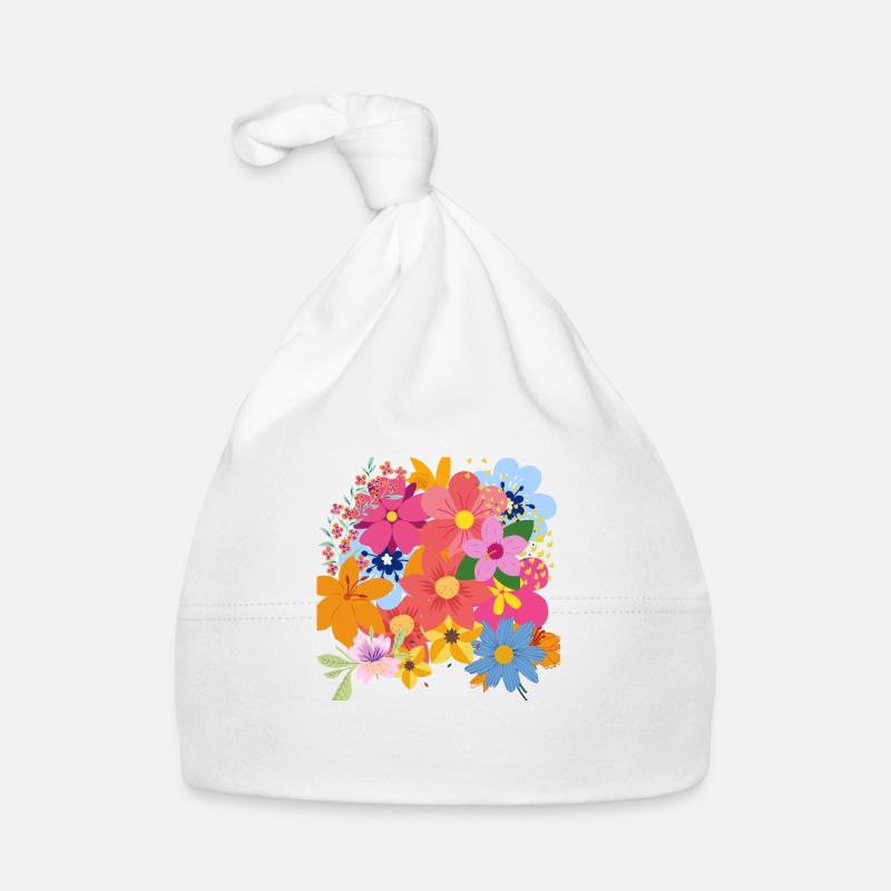 Bouquet de fleurs de printemps Bonnet bio Bébé