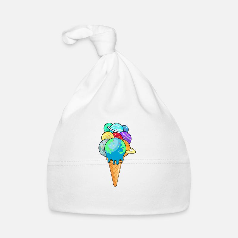 Planètes du système solaire en cornet de crème glacée cornet de crème glacée Bonnet bio Bébé
