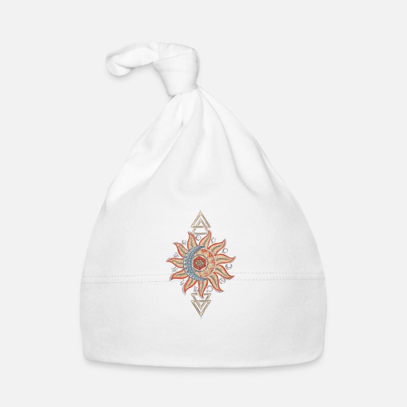Sun moon hexagram triangle planet symbol Organic Baby Cap