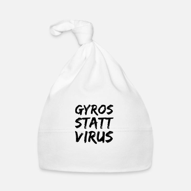Gyros statt Virus Geschenkidee Baby Bio-Mütze